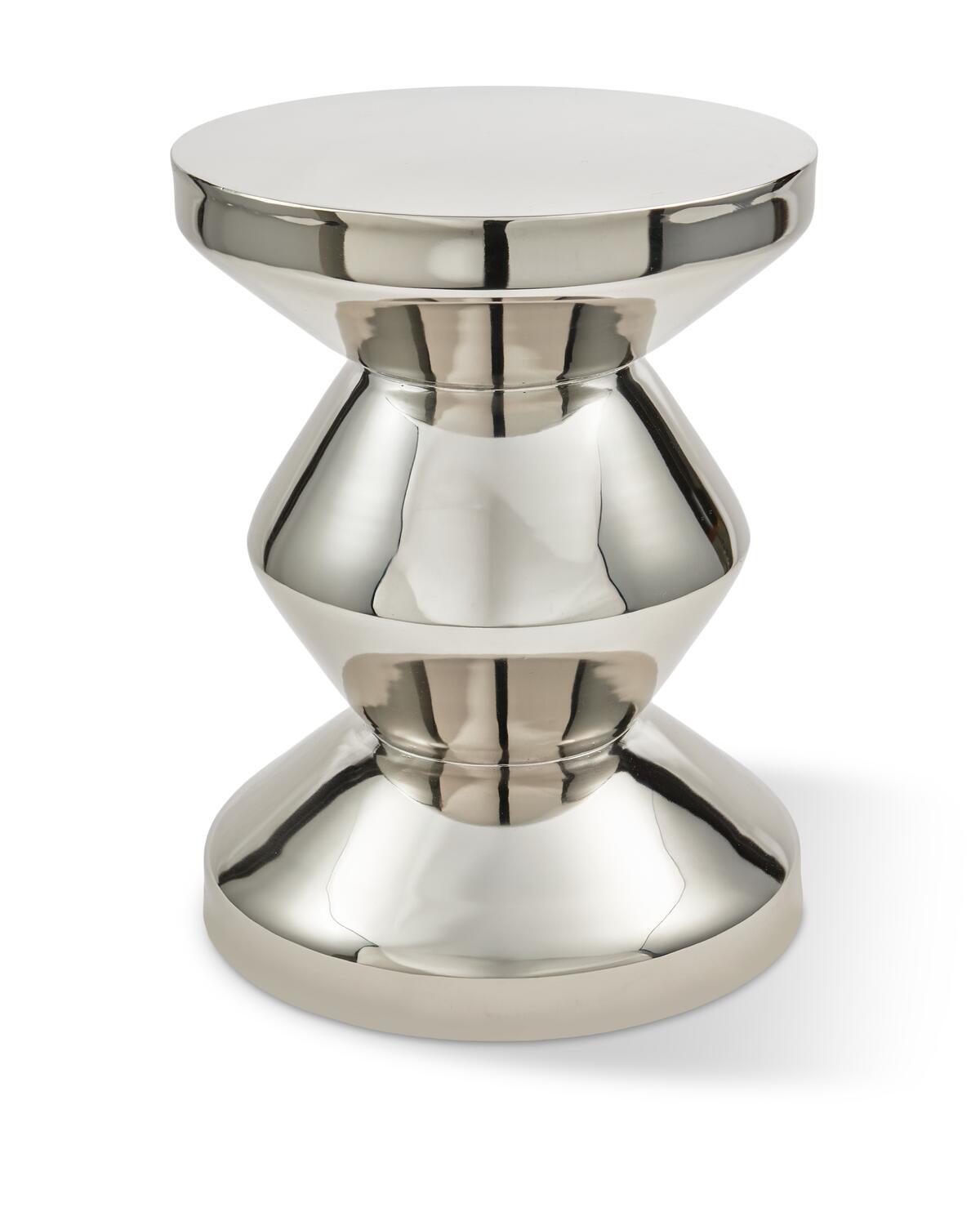 Zig Zag metal skammel - Sølv